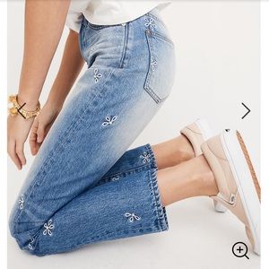 Madewell “Perfect Summer Jean” Daisy Embroidered